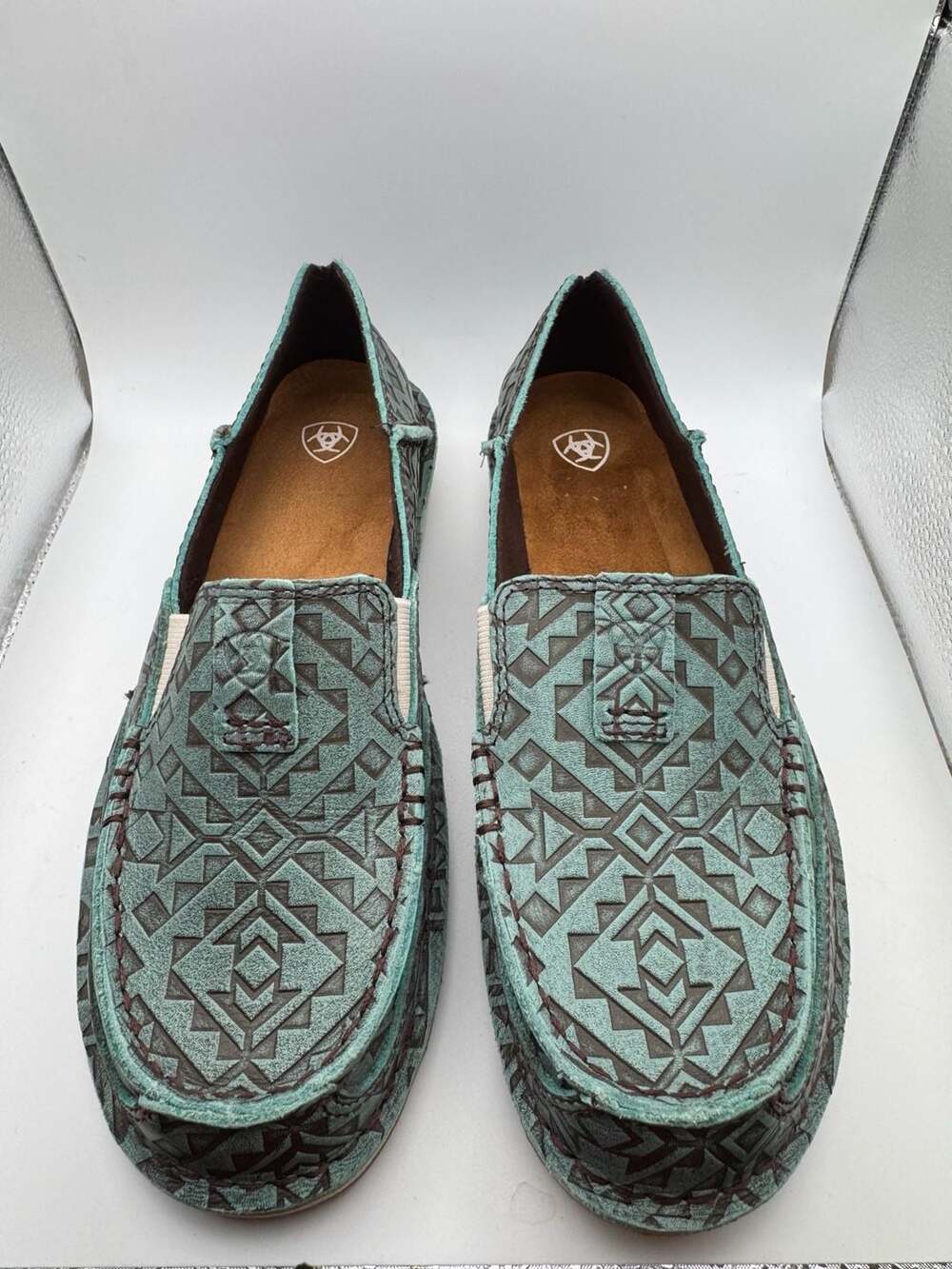 Ariat Cruiser Slip-On Shoes Women's Size 7.5B Turquoise Geometric Print